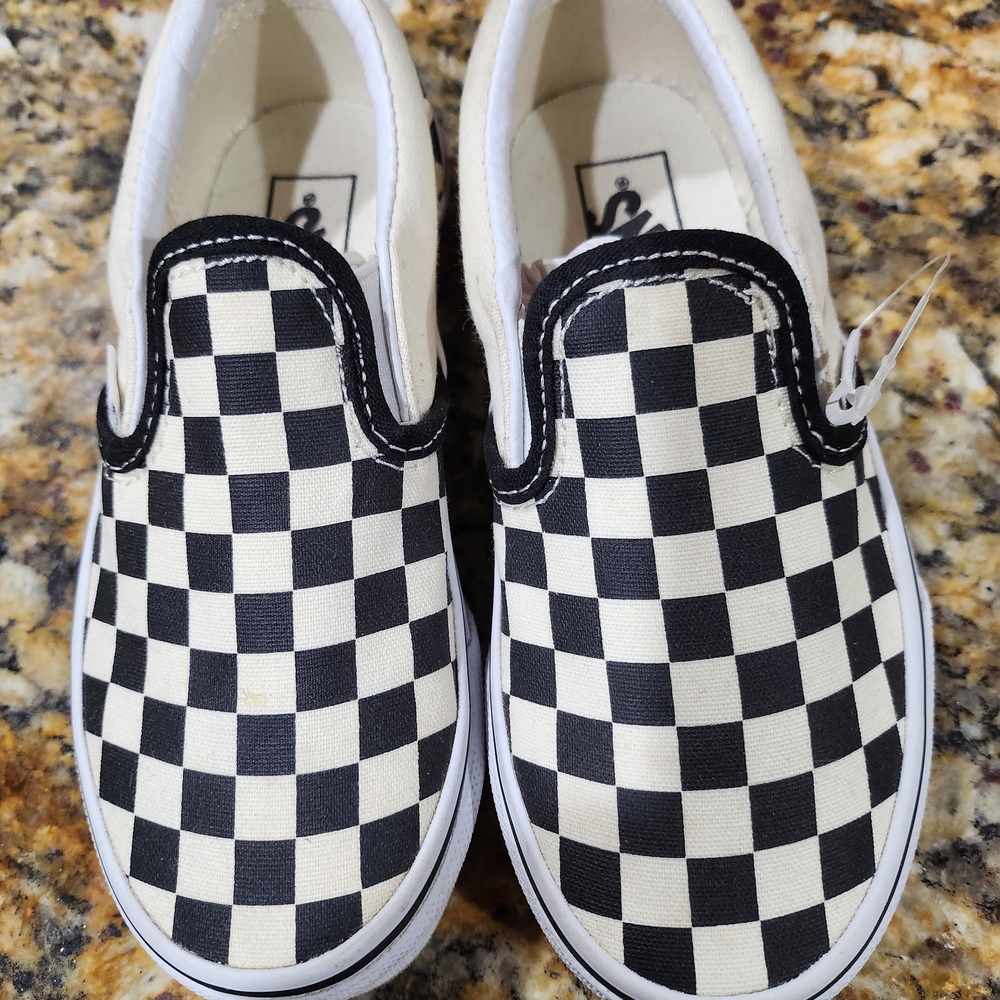 Vans Kids Checkered Slip-On Sneakers